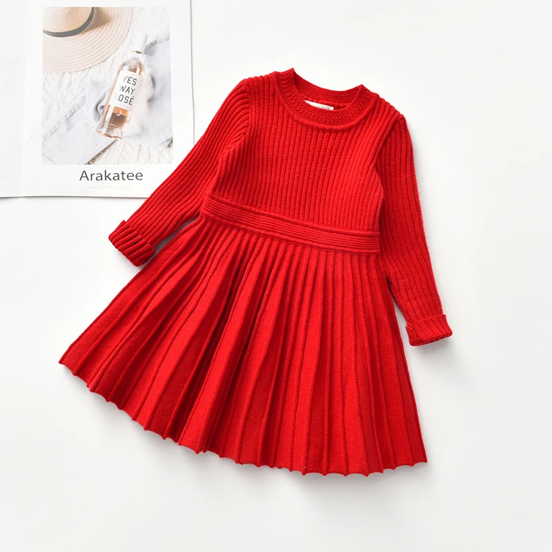 

Kids Sweater Dress Girls Autumn Clothes Girls Princess Baby Girl Clothes Sweet Tutu Party Dresses Christmas Little Girl Clothes