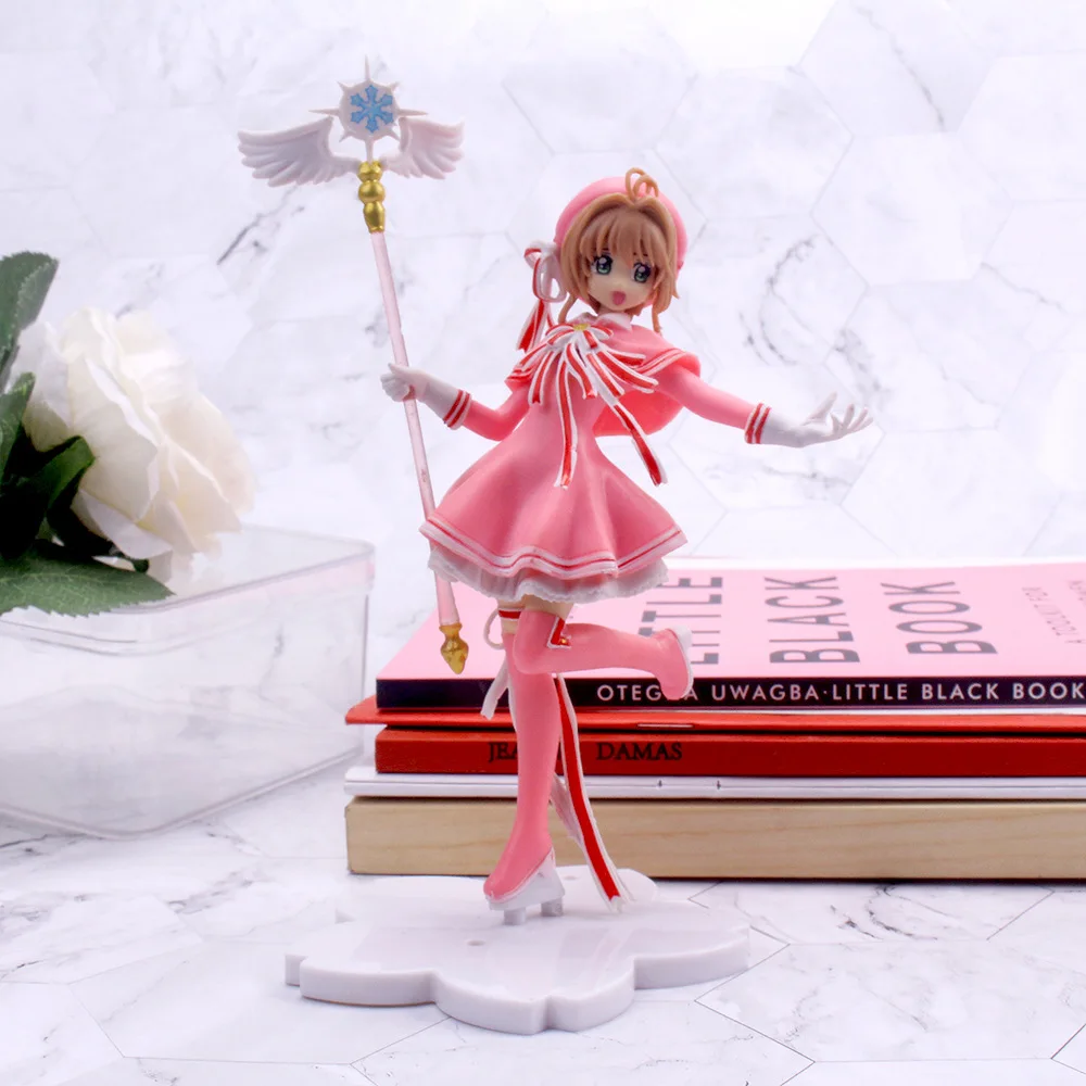16cm Anime Lovely Card Captor PVC Action Figure Models Cardcaptor Magic Wand Girls Cake Decoration Figure Toys kid Gift