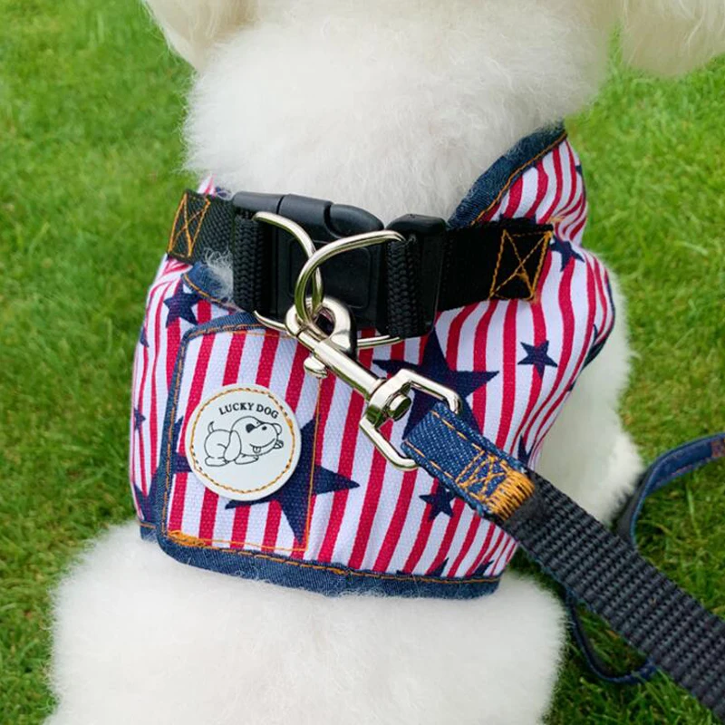 Воздухопроницаемая шлейка для домашних животных в полоску камуфляжный жилет