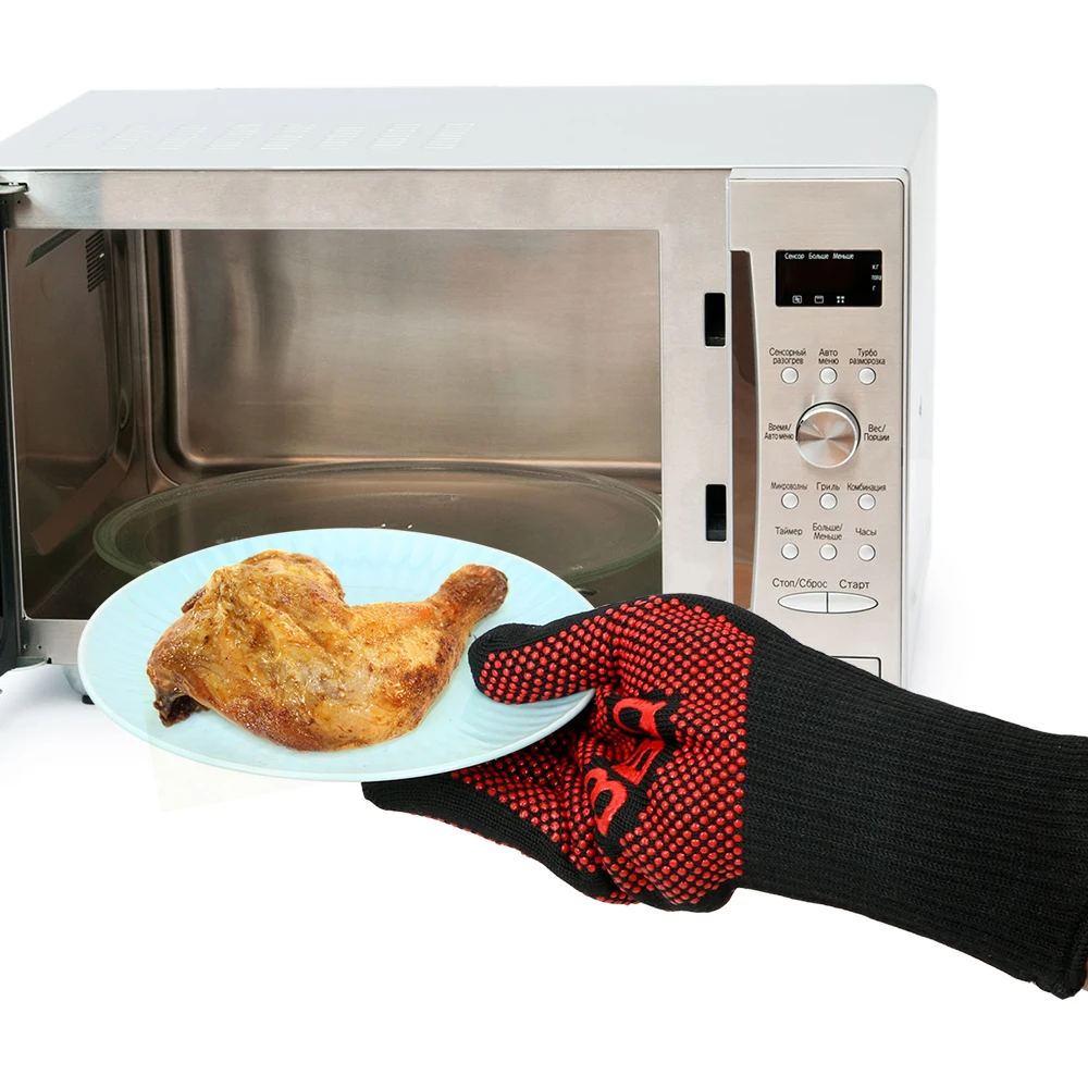 

1 Pair Oven Glove 500 Celsius Extreme Heat Resistant Heatproof BBQ Grilling Cooking Gloves Microwave Oven Mitt bbq gloves