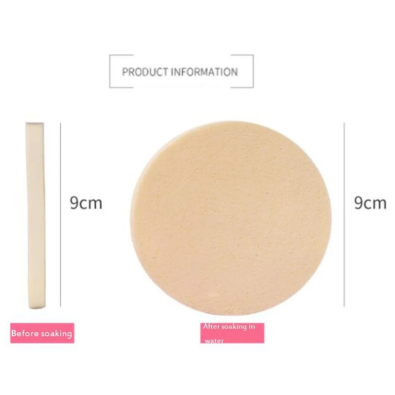 Портативный сжатый очищающий спонж для лица компактный косметический мягкий