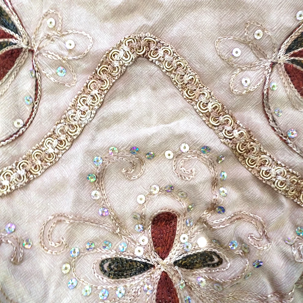 Африканские Дашики с блестками вышивкой аппликацией длинным рукавом и круглым