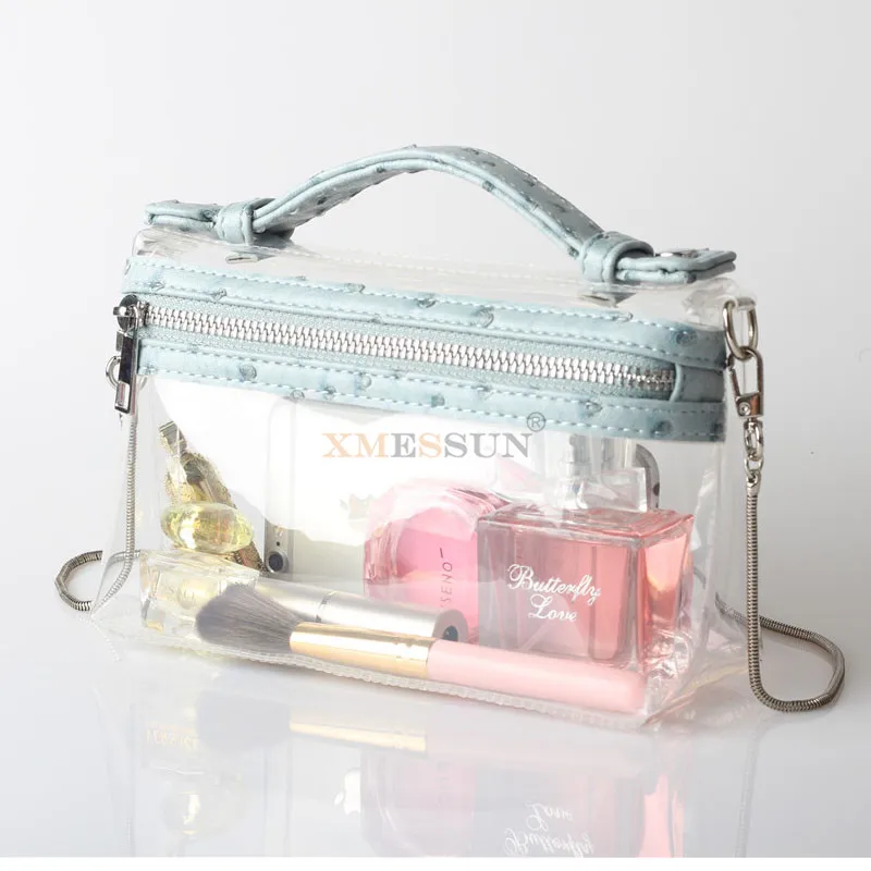 Прозрачная сумка XMESSUN прозрачная тоут через плечо женский клатч из страуса с