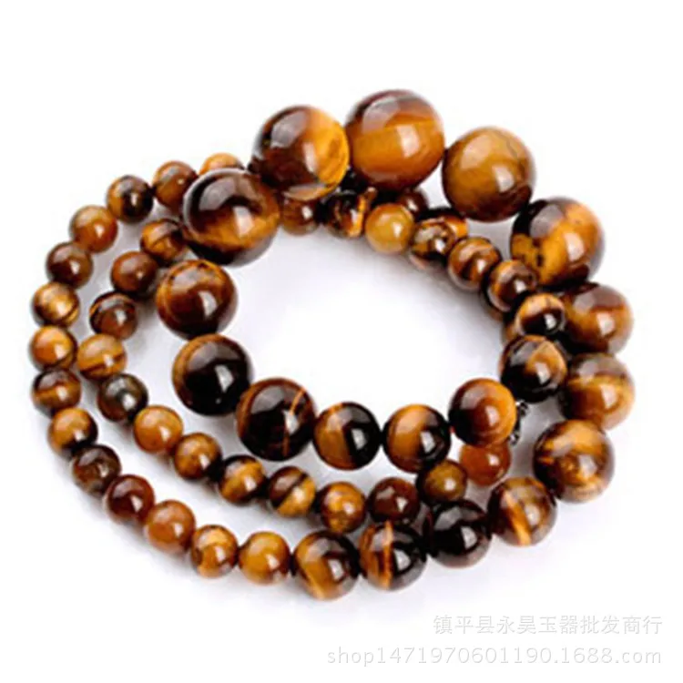 Натуральный 6-14 мм камень тигровый глаз бусы цепочки ожерелье ювелирные изделия