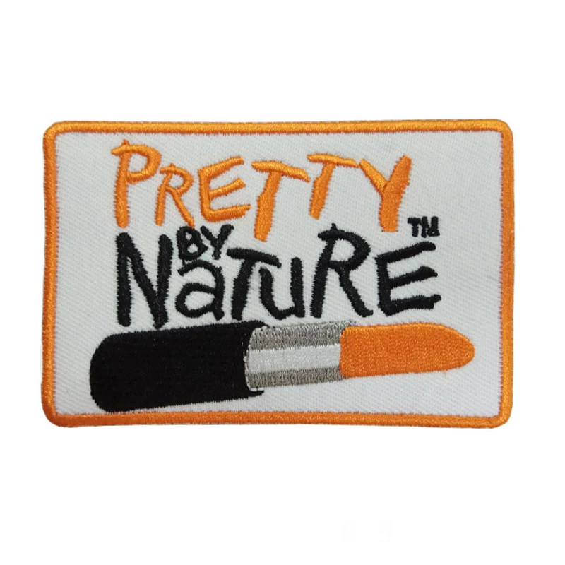Pretty by nature брендовые нашивки для одежды с губной помадой вышивкой цветные на