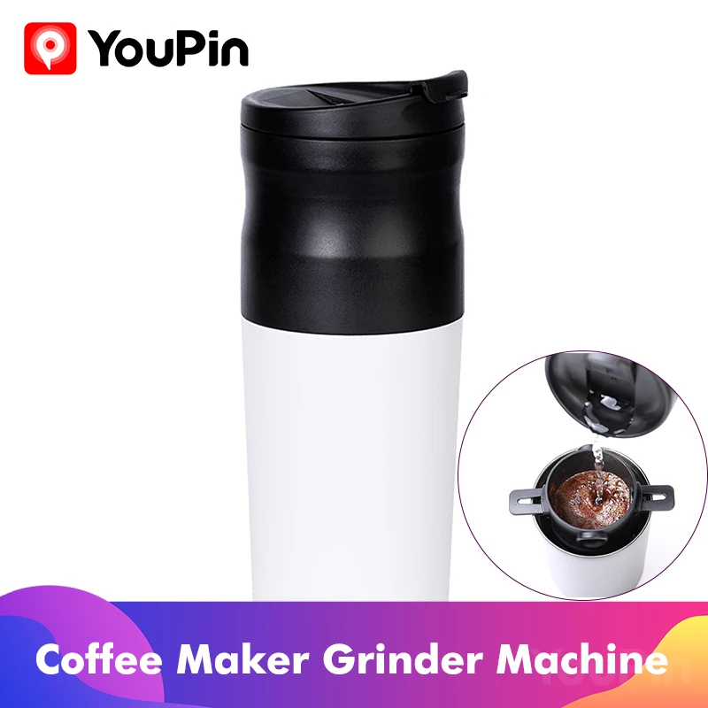 Кофемолка Youpin электрическая термос кружка портативная кофемолка из нержавеющей