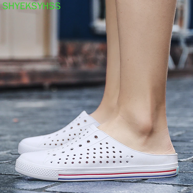 

Summer Flip Flops Men Beach Slippers Casual Shoes Breathable Slides Mens Sippers Outdoor Hole Shoes Unisex Clogs