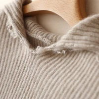 winter thick new fashion warm womens knitted 100 cashmere hooded dress