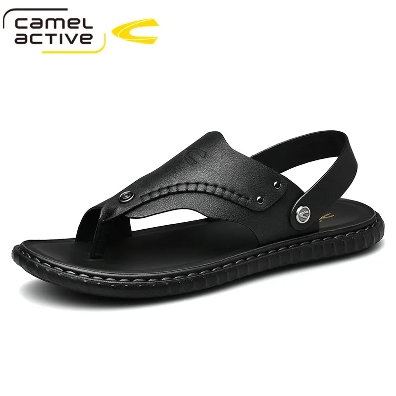 

Camel Active 2021 New Men‘s Sandals Leather Summer Brand Beach Men Wading Water Sandals Breathable Slippers Men's Shoes