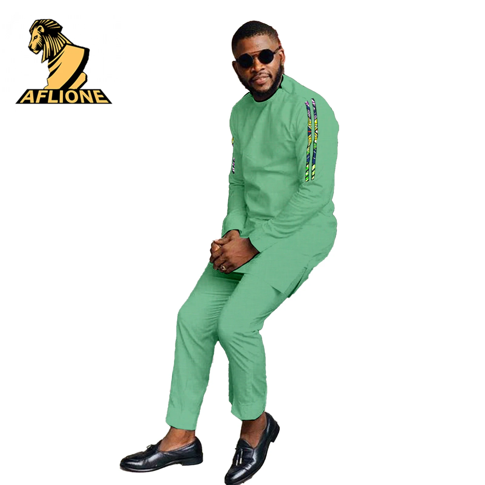 Bazin's Men Rich Hippie Clothes With Wax For African 2021 Fashion Casual 2 Piece Set Colorful Dashiki Traditional American