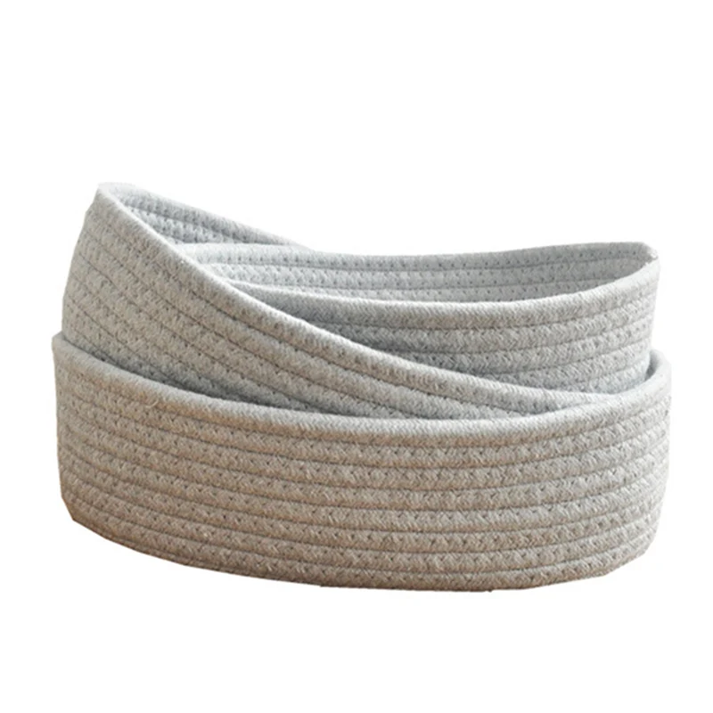 Ручная тканая корзина для белья хранения офисная ручная работа Трикотажная