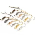 200 шт., 18x18 мм, серьги, фурнитура, застежки, крючки, подходят для самостоятельного изготовления ювелирных изделий, аксессуары, железный крючок, серьги, ювелирные изделия