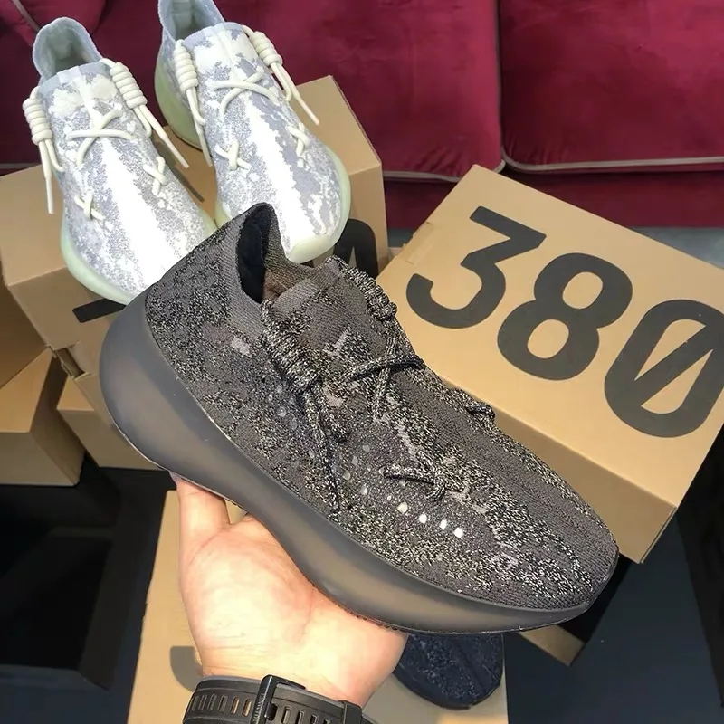 

2021 new Classic Alien Fluorescent sneakers Celebrity Genuine Kanye 380 spor ayakkabi erkek hypersoft Flying weave Low-top shoes