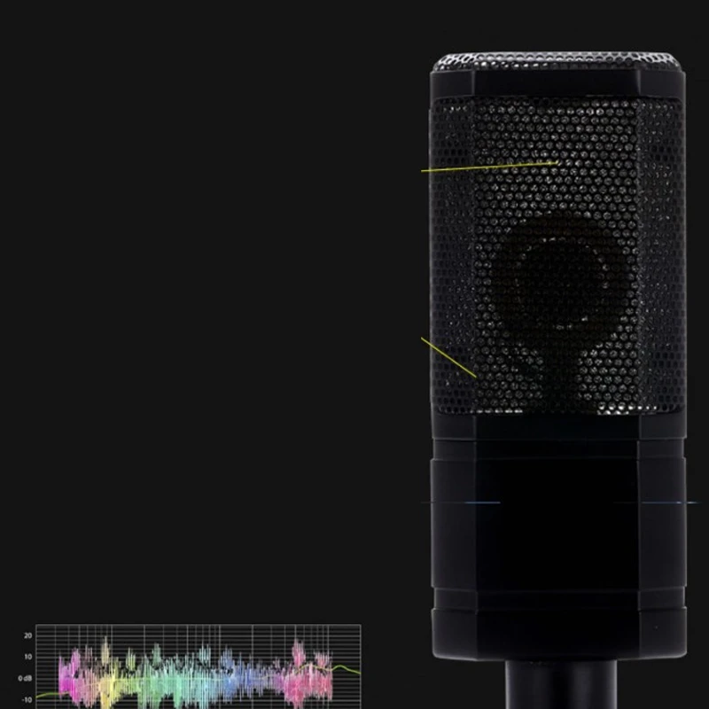 

Condenser Microphone Cardioid Active Noise Canceling Microphone Suitable for Computer, Recording, Live Broadcasting