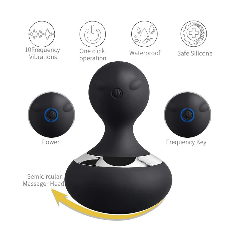 

10 Vibration Modes Massager Cordless Rechargeable Electric Vibrating Women Magic Multi Speed Neck Full Body Personal Massage