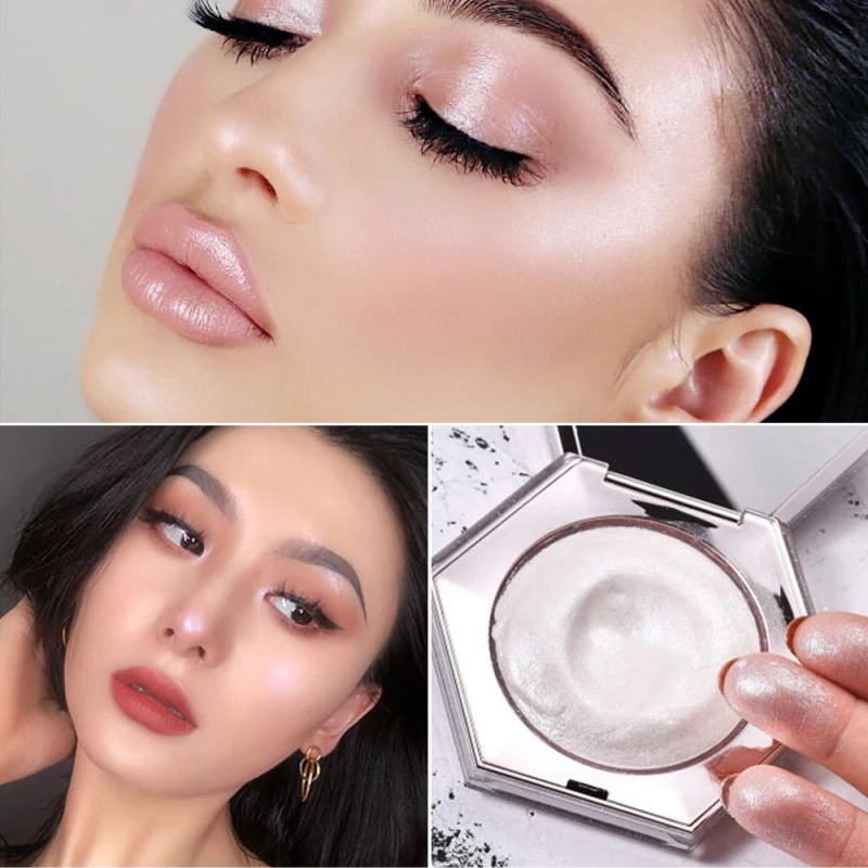 

3-color High-gloss Glitter Highlighter 3D Facial Contour Makeup Palette Waterproof Long-lasting Brightening Glitter Makeup Tools