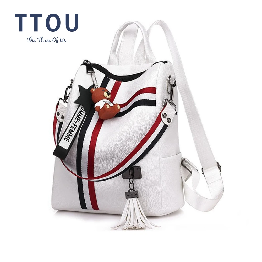 

Women's Backpack 2020 Travel Large Backpack PU Leather Handbag Schoolbag For Girls Women's bag Female Shoulder Back mochila