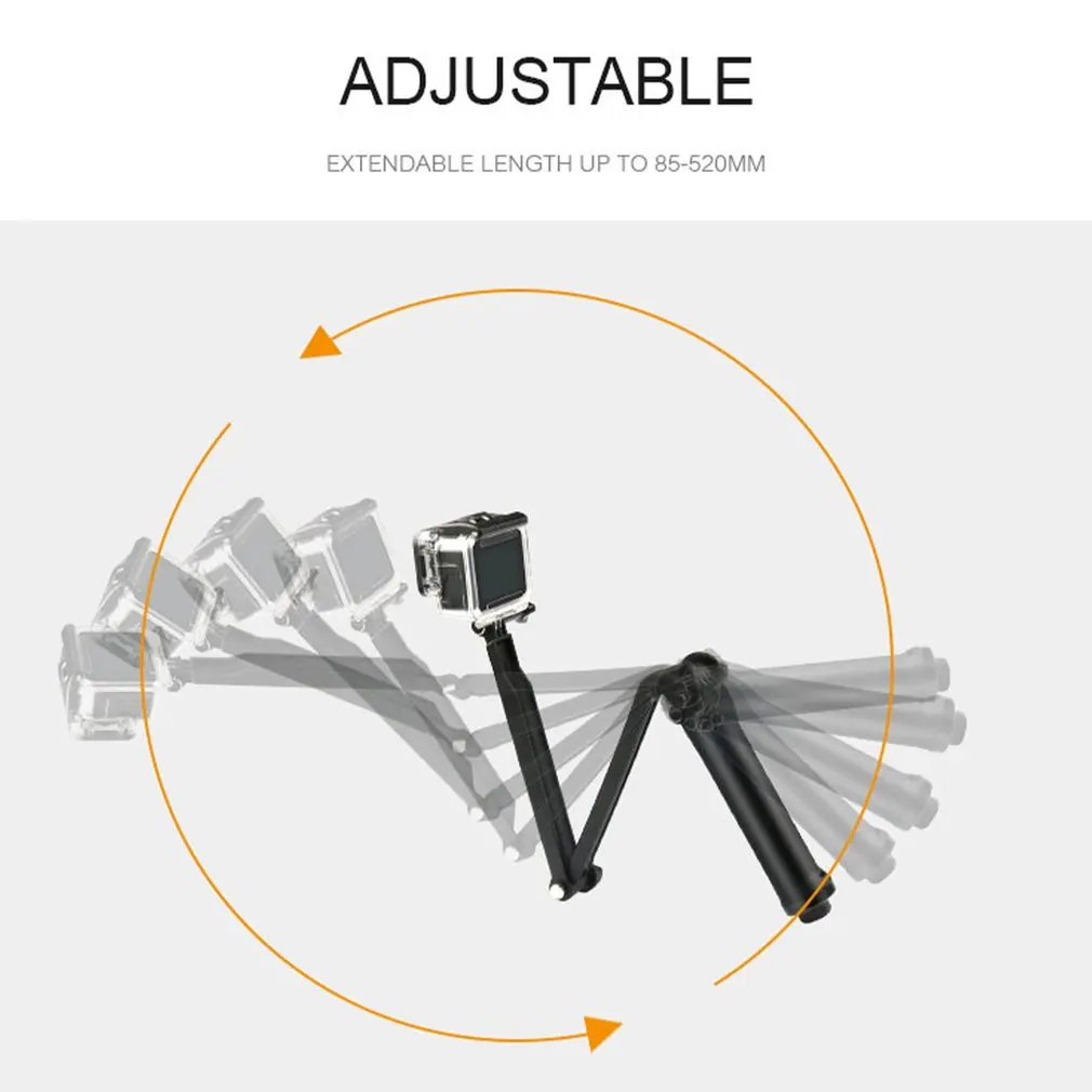 Складная Водонепроницаемая селфи-палка 3-позиционная рукоятка для Gopro Hero 10 9 8 7 5 6 Yi