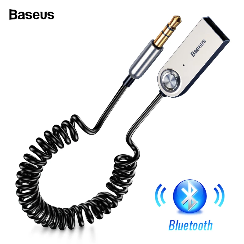 Baseus Bluetooth адаптер USB Dongles кабель для автомобиля 3,5 мм AUX Bluetooth V5.0 4,2 4,0 Bluetooth приемник динамик аудио передатчик