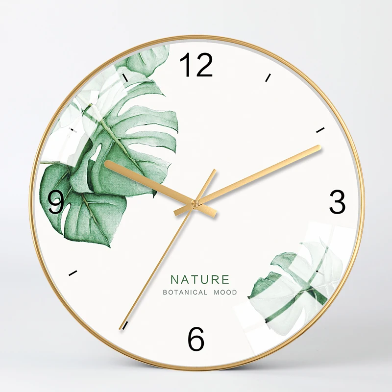 Желтые настенные часы в скандинавском стиле современный минималистичный дизайн