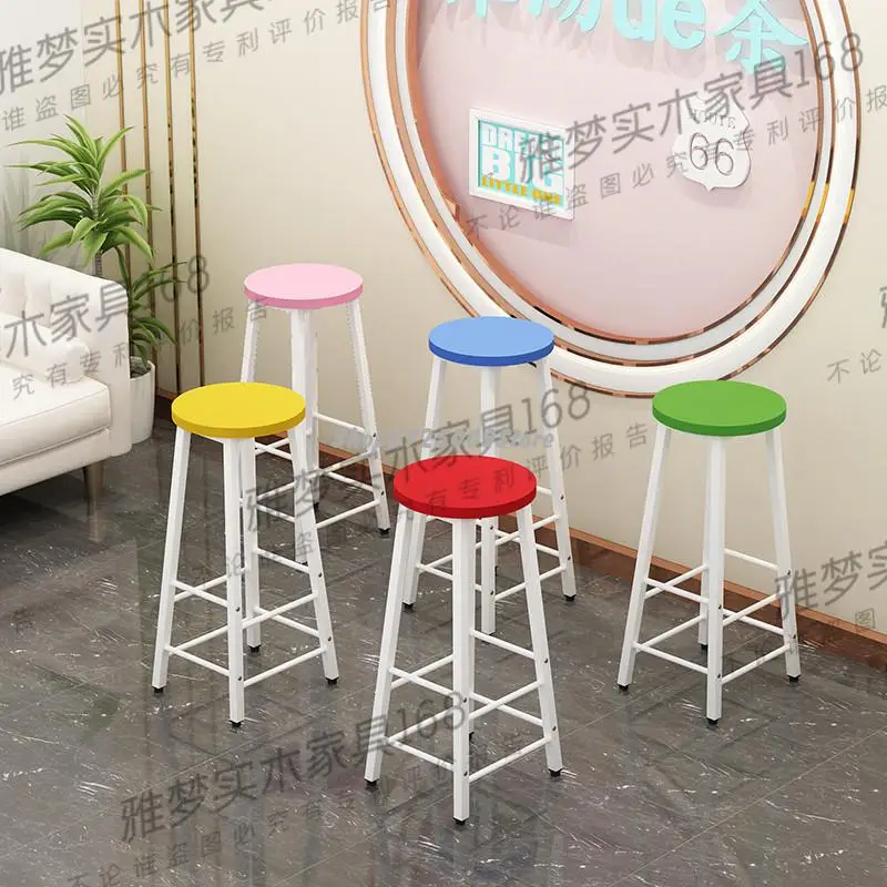 Барный стул для балкона магазина молочного чая высокий стол современная простая