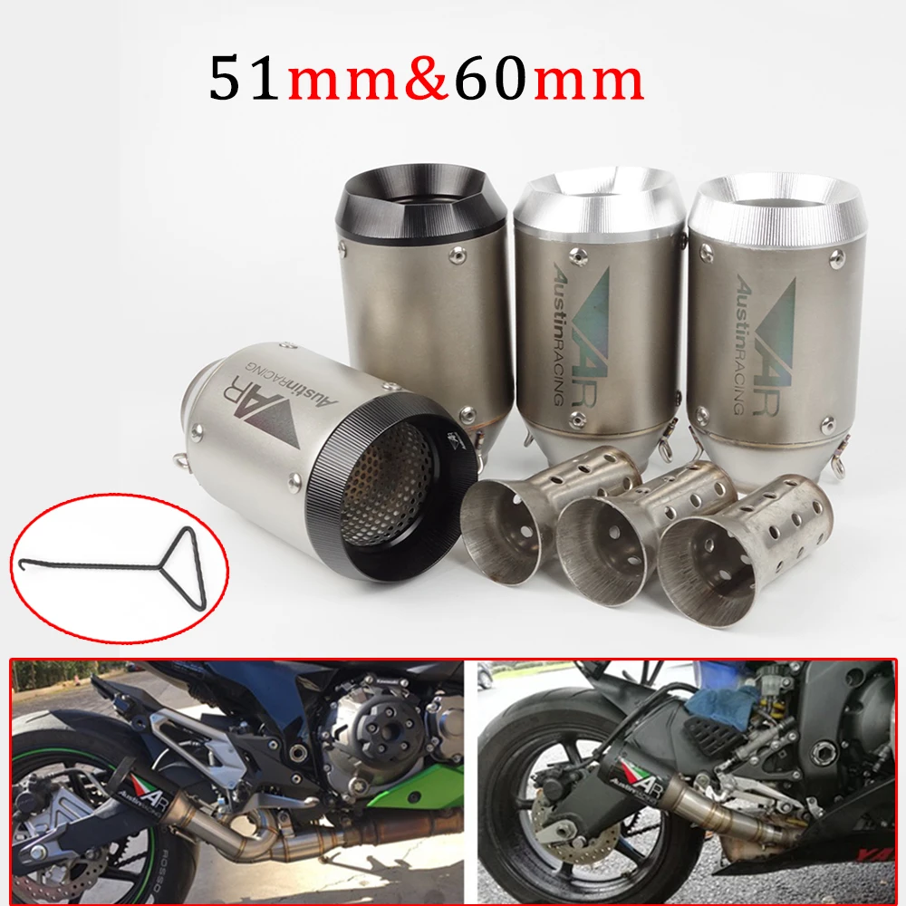 Для DUKE RC390 125 monster 696 695 796 795 для Benelli 600 скремблер R6 51 мм 60 AR мотоциклетная выхлопная