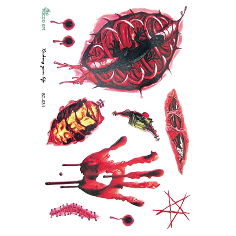 Экологически водостойкая временная татуировка на руку реквизит для