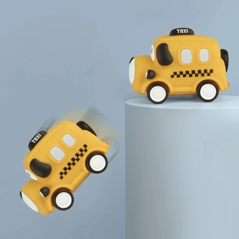 

BPA Free Baby Car Montessori Interactive Animal Car Toy Plastic Cartoon Car Toy Interactive Dollhouse Model Inertia Car