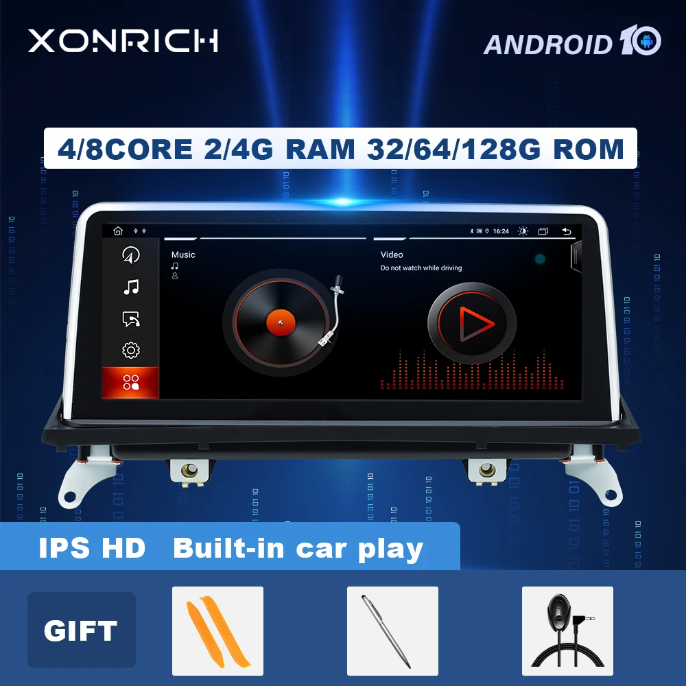 

8Core 6GB 128GB Android 10 Car Radio Multimedia Player For BMW X5 E70 X6 E71 2007-2013 Original CCC or CIC GPS Navigation Screen