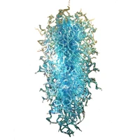 blue led saving light source dale chihuly style hand blown murano glass crystal chandelier