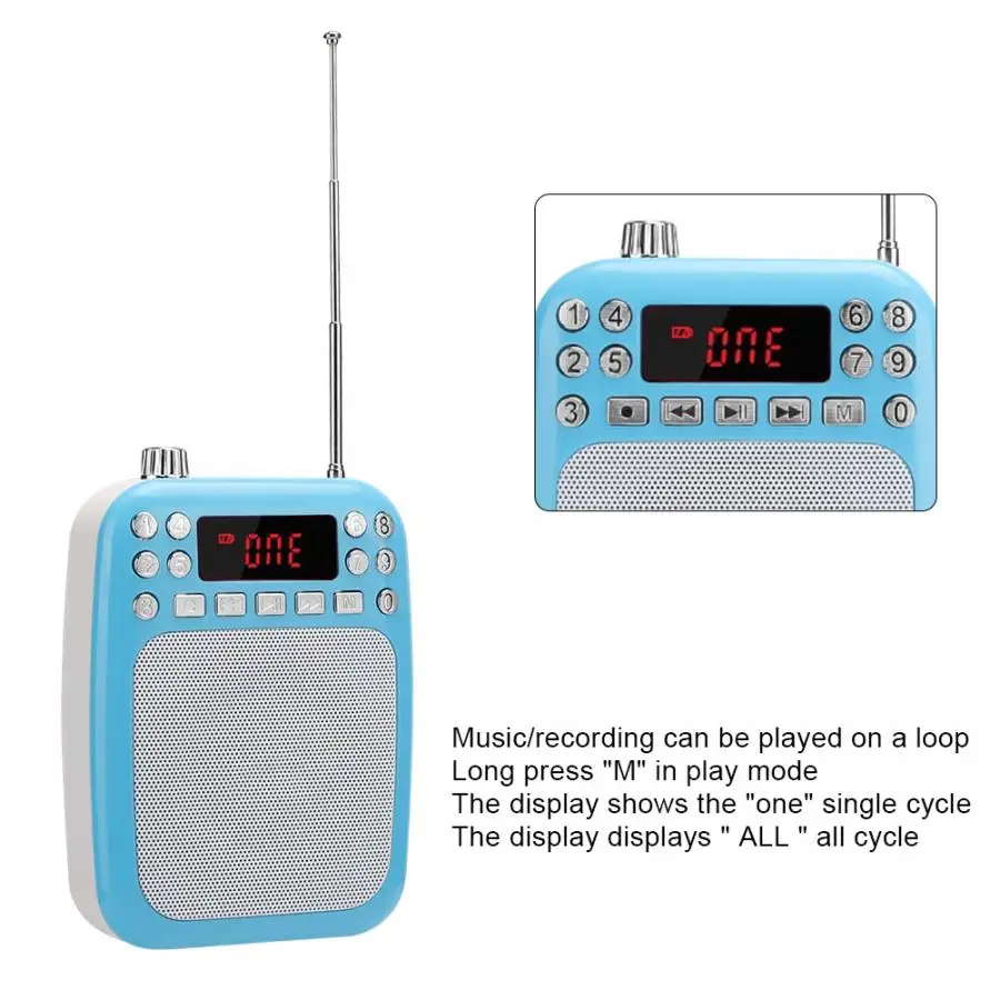 M301 портативный громкоговоритель FM радио динамик с функцией записи