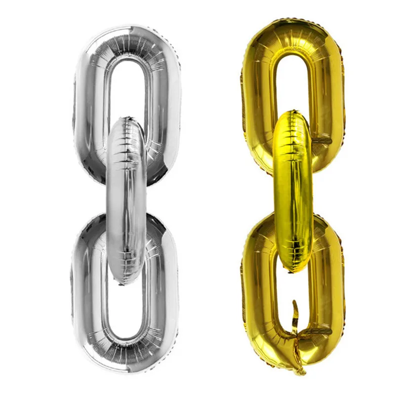 16 дюймовая цепочка золото серебро алюминий фольга шар бар коммерческий магазин