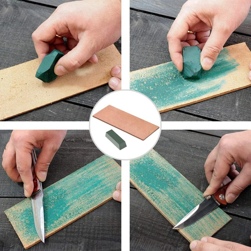 Knife Sharpening Stone Set 400/1000 3000/8000 Grit Whetstone Kit Flattening Leather Honing Strop and Polishing | Дом и сад