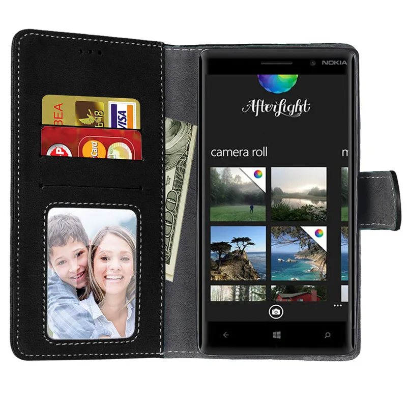 Для Lumia 830 чехол Роскошный кошелек Обложка на заднюю панель из искусственной кожи