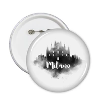 milano italy ink city round pins badge button clothing decoration gift 5pcs