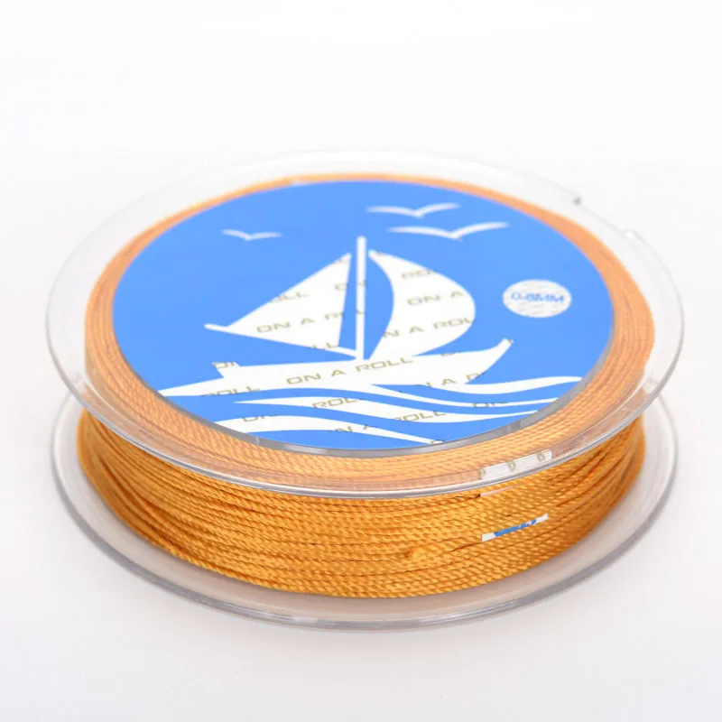 15-strand 0,8 мм ручной вязки нейлоновая Пряжа кисточкой браслет тесьма для вязания разноцветная веревка китайский узел - Цвет: 08