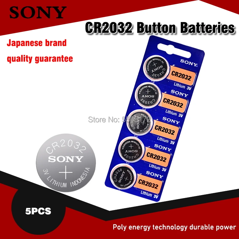 5 шт. батарейки для литиевых батарей SONY CR2032 3 в CR 2032 DL2032 ECR2032 BR2032|Часовые батарейки| |