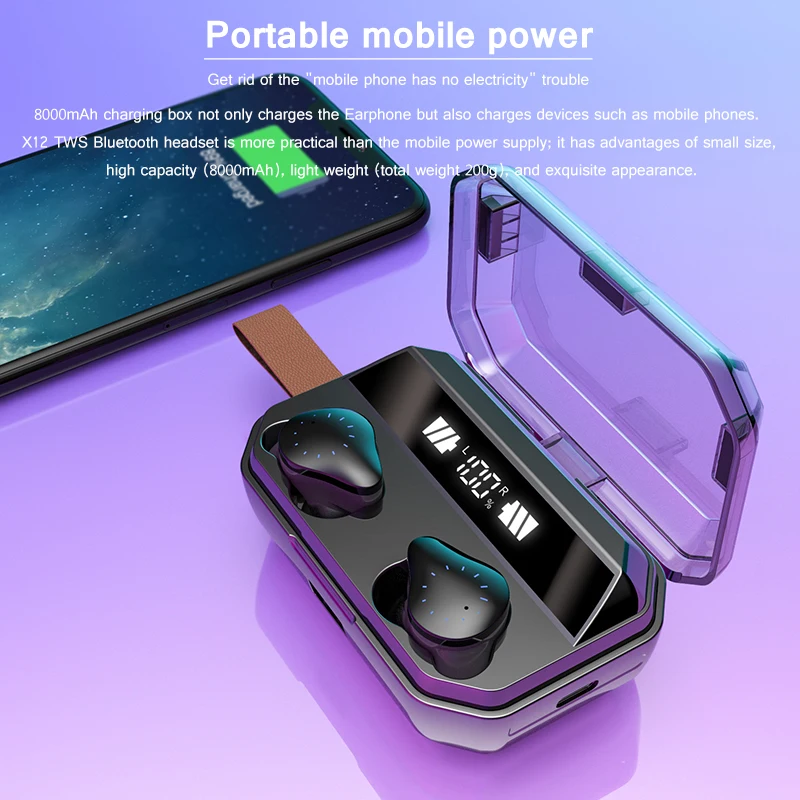Bluetooth наушники X12 TWS беспроводные наушники bluetooth гарнитура IPX7 водонепроницаемые наушники fone de ouvido sem fio fone de ouvido