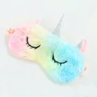 2021 Рождественская маска для глаз в виде единорога, мультяшная маска для сна, плюшевая накладка на глаза, маска для глаз, подходит для путешествий, подарки для вечерние