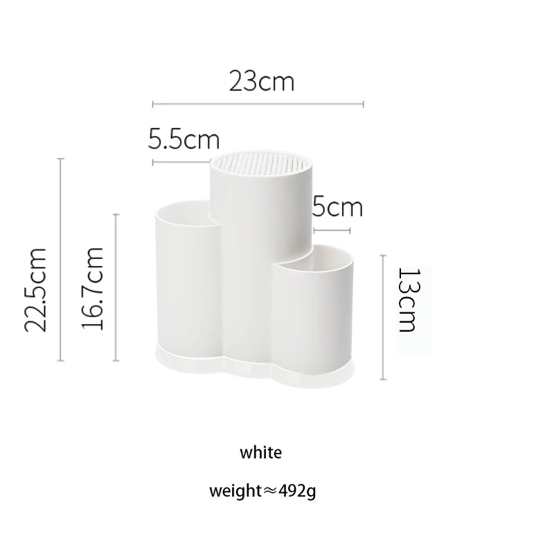 

2021Kitchen Multi-Function Utensil Holder Knife Block PP Flatware Set Drainer Storage Box Cooking Tool Organizer Rack