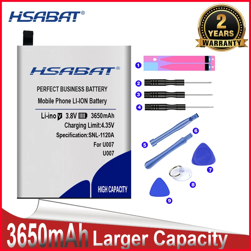 HSABAT Топ бренд 100% новый 3650mAh U007 батарея для Ulefone u007 pro Бесплатная