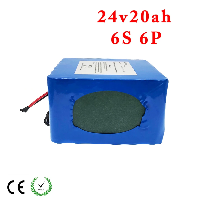 24v литиевая батарея-упаковка 24V 20Ah 18650 6s6p 25 2 V 19 2ah литий-ионный комплект батареек 250W