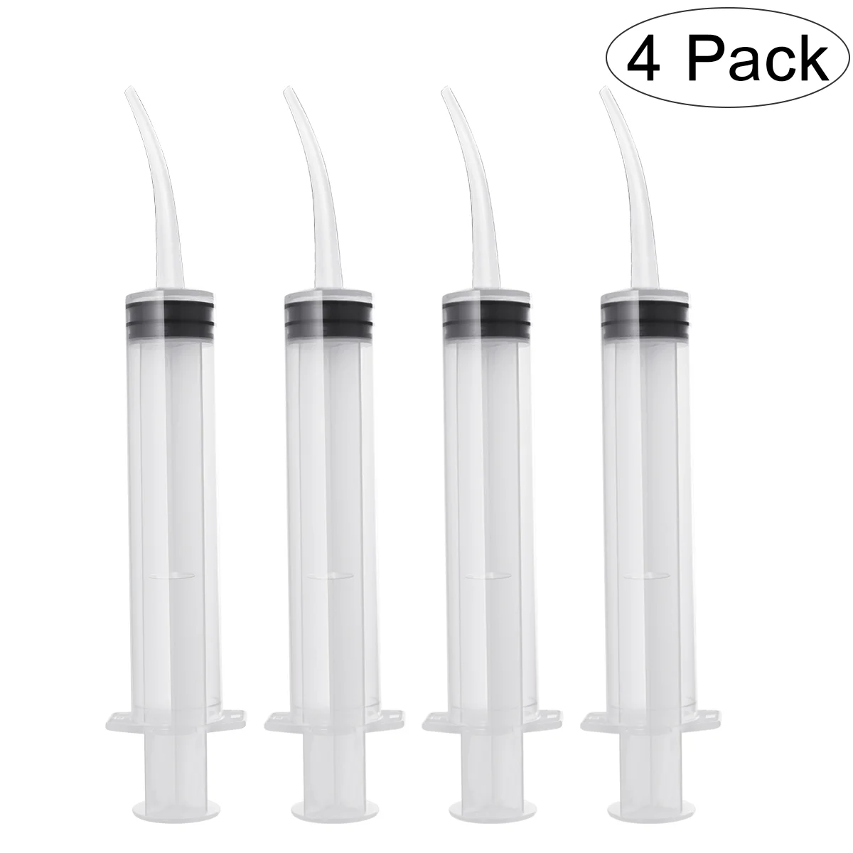 

ROSENICE 4pcs Disposable Irrigation Syringe with Curved Tip for Care