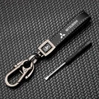 Модный автомобильный брелок, подвеска против потери, кожаное кольцо, Аксессуары для автомобилей Mitsubishi Pajero Sport ASX Lancer L200 Attrage