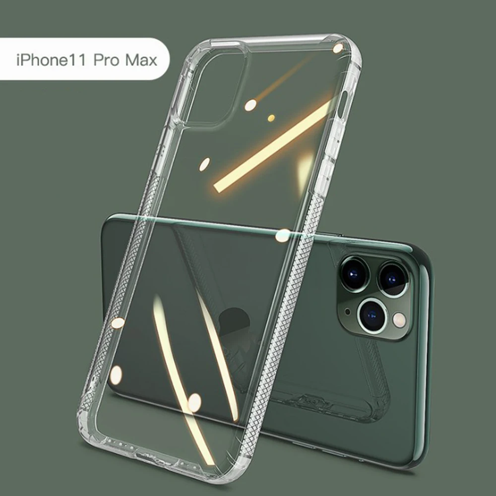 Новый цветной ударопрочный Прозрачный чехол для iphone 11 Pro X XS XR Max 6 6S 7 8 Plus мобильный