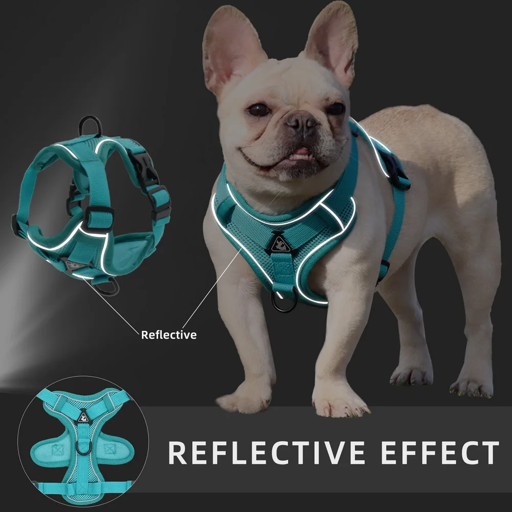 Adjustable Dog Harness No Pull Reflective Safety For Small Medium Large French Bulldog Beagle Dogs Pets Accessories | Дом и сад