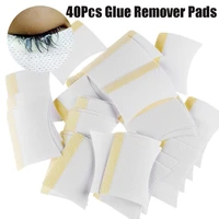40pcs eyelash extension glue remover lint free paper cotton pads lashes grafting non woven glue cleaning wipes makeup tools