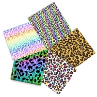 50145cm patchwork leopard printed gradient polyester cotton fabric for tissue kids home textile for sewing quilting dollc12989