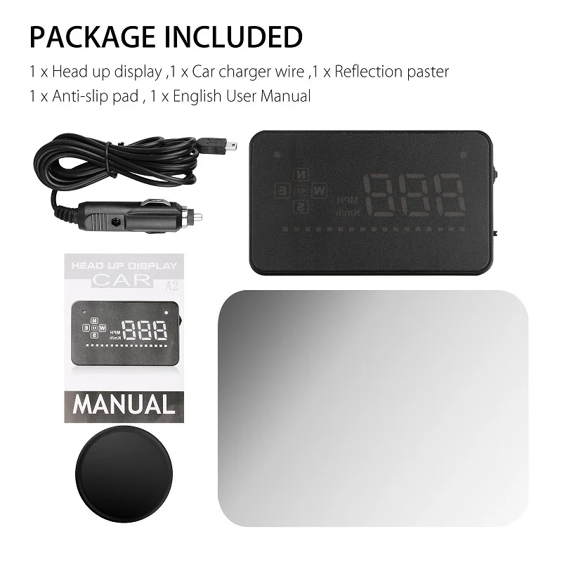 

Universal 3.5inch Car Digital GPS Speedometer Head Up Display Overspeed MPH/KM Tired Warning Alarm