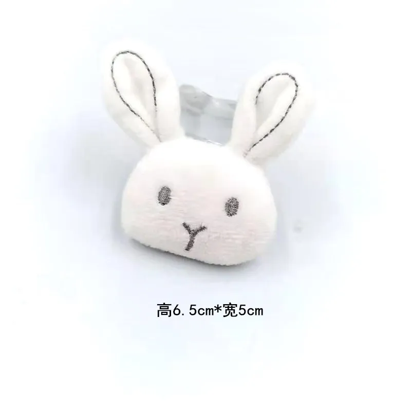 10pcs/lot Cartoon Plush Fabric Deer/Cow/Rabbit Padded Appliques Kids Hair Garments Accessories DIY Handmade Patches - купить по